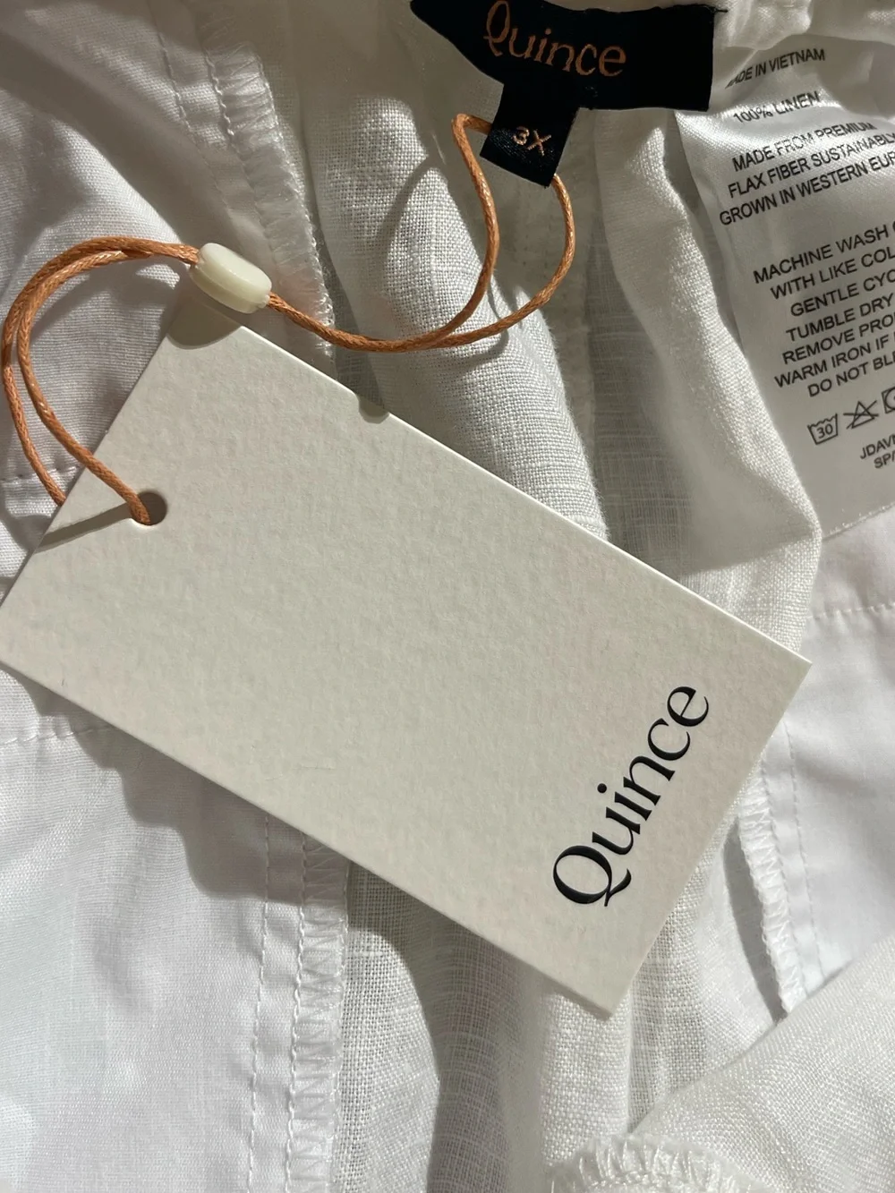 Quince White Linen-Blend Women's Jogger Pants